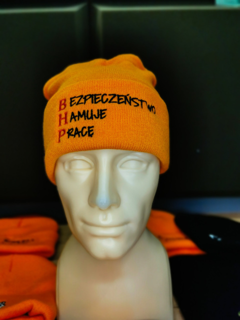 Czapka zimowa BHP - Bezpieczeństwo Hamuje Pracę Czapka zimowa BHP - Bezpieczeństwo Hamuje Pracę
