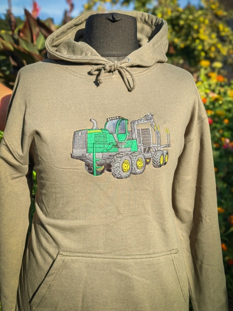 Bluza z haftowanym wzorem FORWARDERA John Deere Bluza z haftowanym wzorem FORWARDERA John Deere