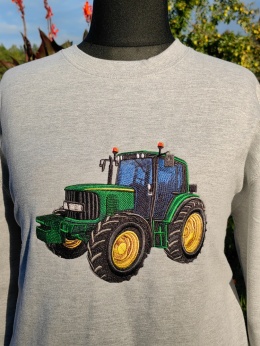 Bluza z haftowanym wzorem ciągnika John Deere