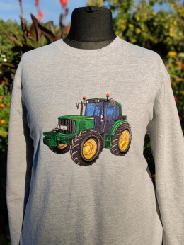 Bluza z haftowanym wzorem ciągnika John Deere