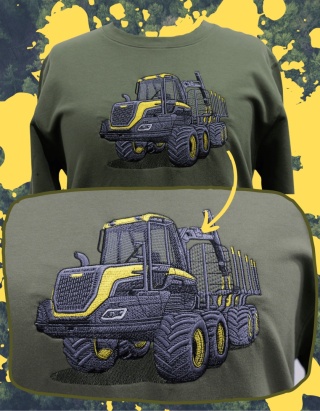 Bluza z haftowanym wzorem FORWARDERA PONSSE