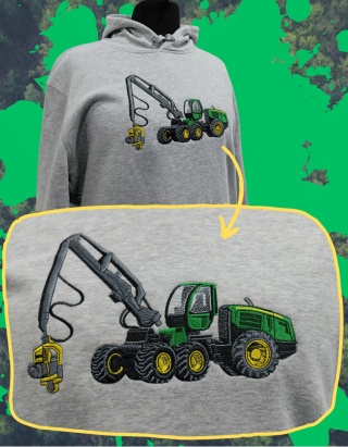 Bluza z haftowanym wzorem HARVESTERA John Deere