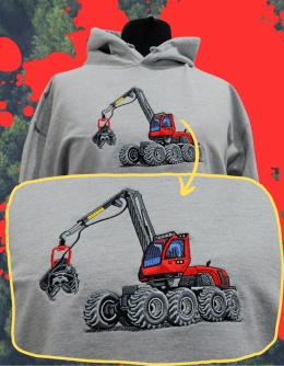 Bluza z haftowanym wzorem HARVESTERA KOMATSU
