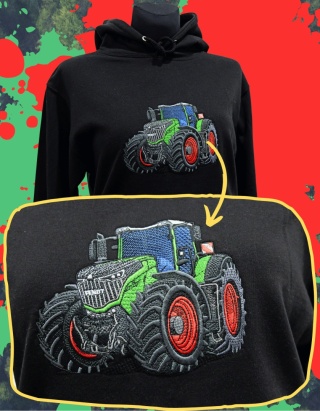 Bluza z haftowanym wzorem ciągnika FENDT