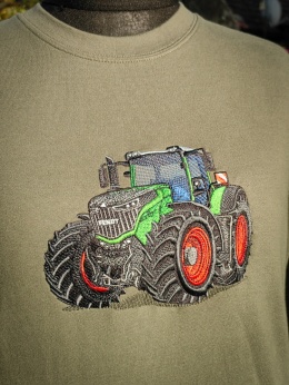 Bluza z haftowanym wzorem ciągnika FENDT