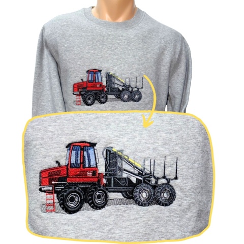 Bluza z haftowanym wzorem FORWARDERA Komatsu