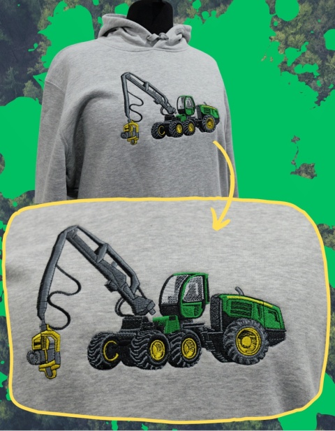 WYPRZEDAŻ - Bluza z haftowanym wzorem HARVESTERA John Deere