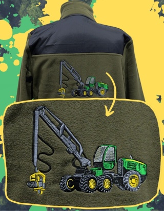 Polar z HAFTOWANYM harvesterem (Wzorowany na marce JOHN DEERE)