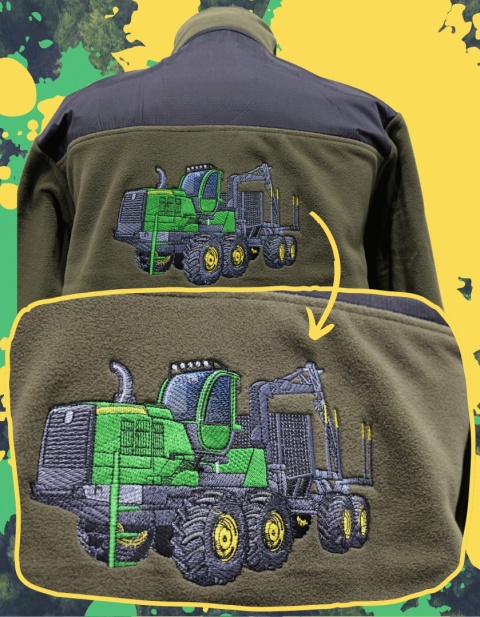 Polar z HAFTOWANYM forwarderem (Wzorowany na marce JOHN DEERE)