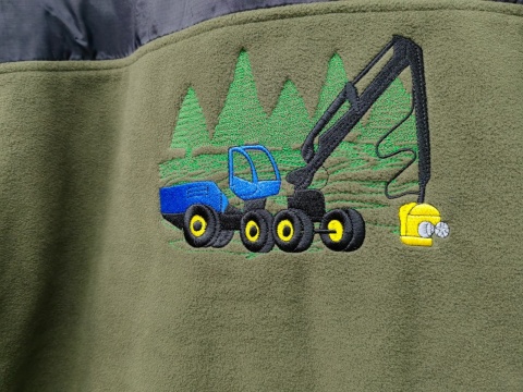 Polar z haftowanym wzorem harvestera ROTTNE